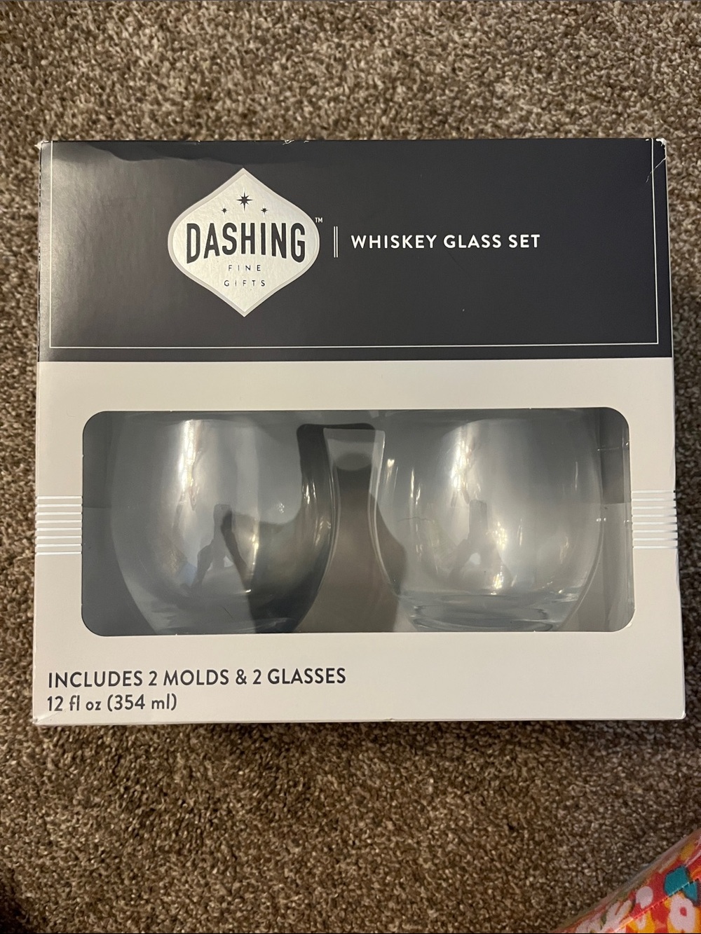 Dashing Fine Gifts Clear Whiskey Glass Set - 2 Pack